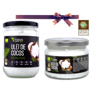 Niavis Pachet Ulei De Cocos Extra Virgin Ecologic/Bio 450g + 200g