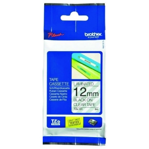 Brother Banda 12 mm negru pe transparent 4 m TZE131S