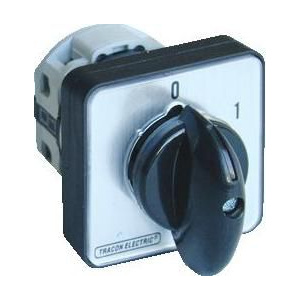 Tracon Electric Întrerupător manual, ON-OFF - 400V, 50Hz, 20A, 2P, 5,5kW, 48x48mm, 60°
