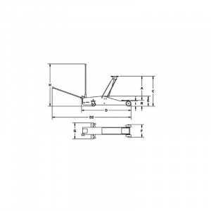 Chicago Pneumatic Cric crocodil cu pedala si profil redus 3 T