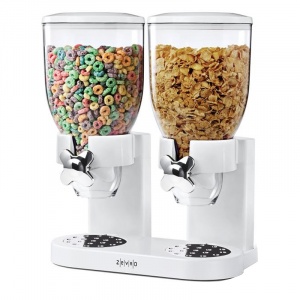Nava Dispenser cereale dublu, Alb