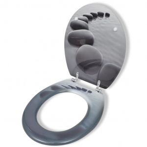 vidaXL Capac WC MDF design pietre