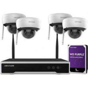 Hikvision Kit camera de supraveghre NK42E1H-1T(WD) 4 canale Gigabit IP 1 x NVR 1 x HDD 1TB