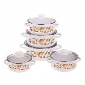 Vanora Set gatit 10 piese emailat, CEREIZA VN-E-C533