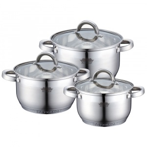 Peterhof SET CRATITE INOX CU CAPAC 6P 2.1, 2.9, 3.9l PH-15772