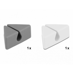 Delock Set 2 organizatoare cu 1 slot Gri+Alb 18328