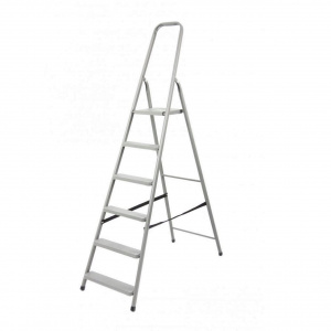 Strend Pro Scara aluminiu pliabila, 6 trepte, platforma, 125kg D6
