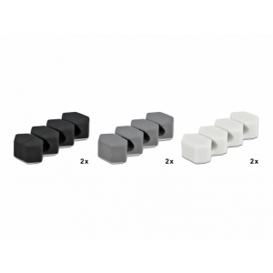 Delock Set 6 organizatoare cu 3 sloturi Negru+Alb+Gri 18329