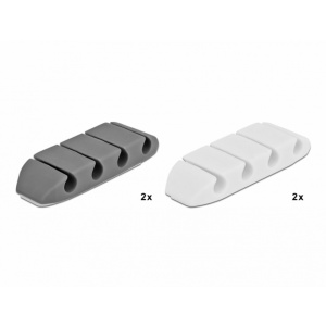 Delock Set 4 organizatoare cu 4 sloturi Alb+Gri 18330
