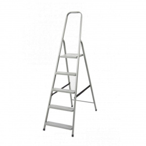 Strend Pro Scara aluminiu pliabila, 5 trepte, platforma, 125kg D5