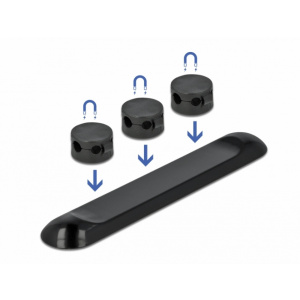 Delock Set 3 buc clipsuri magnetice Negru 18333