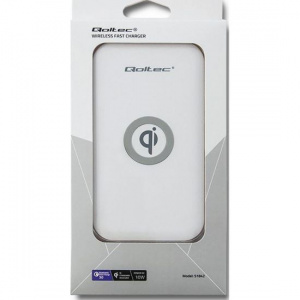 Qoltec Induction Wireless Charger | Qualcomm QuickCharge 3.0 | 10W | white