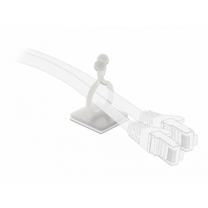 Delock Set 10 bucati suport cu adeziv pentru cablu 60175