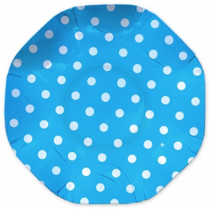 Big Party Platou Rotund 32 cm Pois Turcoaz BP61657