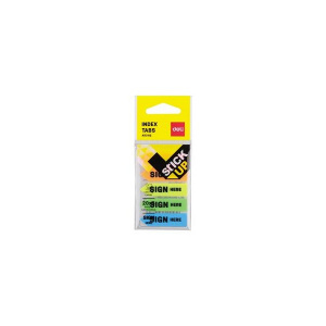 Deli Index adeziv plastic Sign Here 12 x 44 mm