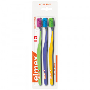 Elmex Periuță de dinți Ultra Soft 3 bucăți