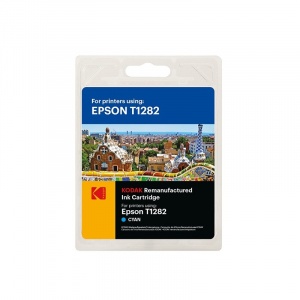 Kodak Cartus inkjet original, compatibil cu Epson T1282, Cyan, 3.5 ml, Premium