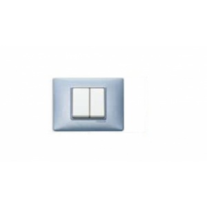Vimar Placa ornament PLANA Metal Metallized Blue 2 module