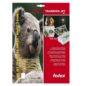 folex Hartie transfer termic, materiale textile albe/culori deschise, printare inkjet A4