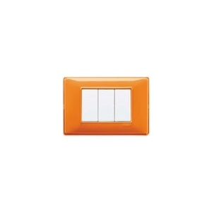 Vimar Placa ornament PLANA Reflex Orange 3 module