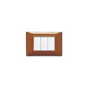 Vimar Placa ornament PLANA Reflex Tobacco 3 module