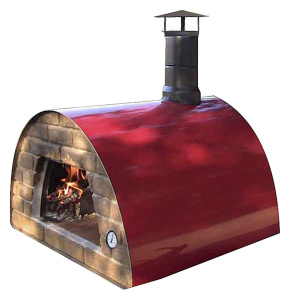 Maximus Cuptor traditional pentru pizza pe lemne rosu MAXIMUSRED