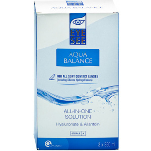 Eye See Aqua Balance cu hialuronat si Alantoina 3 x 360 ml
