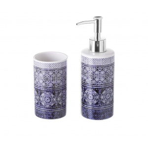 Casa Seleccion Set dispenser pentru sapun lichid si suport pentru periute de dinti Damask Ii