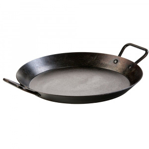 Lodge Tigaie adanca rotunda din otel carbon cu manere asezonata 38 cm L-CRS15