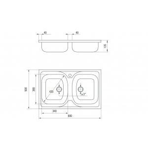 Deante Chiuveta de bucatarie ZM5 0200, 2 cuve, microtexturat, inox