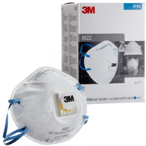 3M Masca de protectie respiratorie FFP2, cu supapa, 8822, 10 buc/cutie BU58000007
