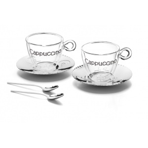 Chinelli Set Argintat Cappucino Sticla Termica