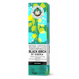 Retetele Bunicii Agafia Pasta de Dinti pentru Albire Black Birch of Siberia, 85g