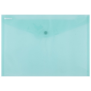 Donau Mapa PP protectie documente A4 landscape, inchidere cu capsa, 12/set - verde transparent DN-8544001PL-06