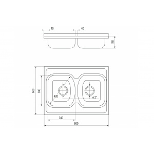Deante Chiuveta de bucatarie ZM6 020N, 2 cuve, microtexturat, inox