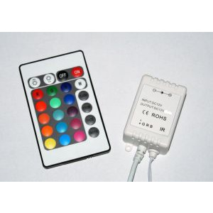 LUMEN Dimmer & controller cu telecomanda pentru benzi cu led RGB 12VDC 6A/72W total (2A/24w/culoare) / 24VDC 6A/144W total (2A/48w/culoare , 12 V DC, LUM30-3200121