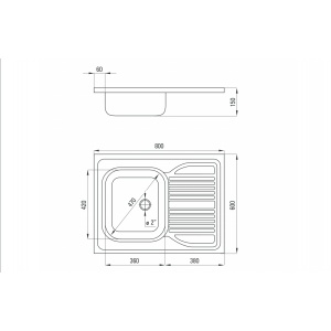Deante Chiuveta de bucatarie ZM6 3110, 1 cuva, satin, inox