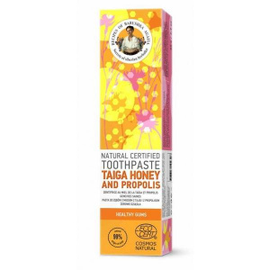 Retetele Bunicii Agafia Pasta de Dinti pentru Gingii Sanatoase Taiga Honey and Propolis, 85g