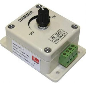 LUMEN Dimmer pe tencuiala cu reglaj manual pentru benzi cu led monocolore 12VDC 8A/96W sau 24VDC 8A/192W , LUM30-331120