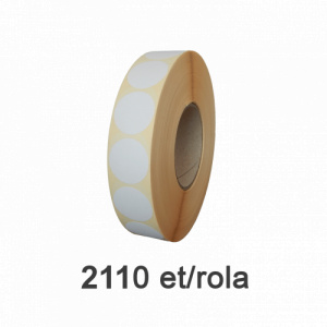 Raflatac-Budaval Role de etichete semilucioase rotunde 17mm, 2110 et./rola - 17X17X2110-SGP-R