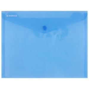 Donau Mapa PP protectie documente A5 landscape, inchidere cu capsa, 10/set - albastru transparent DN-8547001PL-10