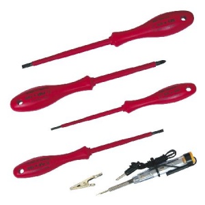 POLONIA Set surubelnite izolate pvc + tester auto - 5p. 10540