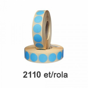 Raflatac-Budaval Role de etichete semilucioase rotunde albastre 17mm, 2110 et./rola - 17X17X2110-SGP-R-BLUP