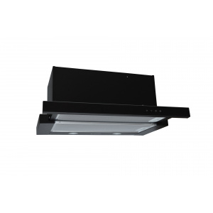 Pyramis Silver Sliding Turbo Full Black Glass -60cm-
