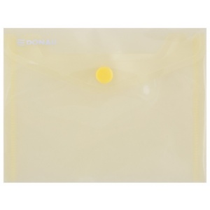 Donau Mapa PP protectie documente A6 landscape, inchidere cu capsa, 10/set - galben transparent DN-8549001PL-11