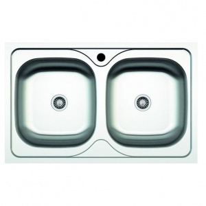 Zilan Chiuveta dubla inox anticalcar pentru masca 50x80cm