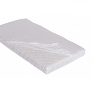 PJ Baby Cearsaf din bumbac cu elastic 120x60 cm alb