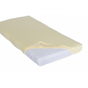 PJ Baby Cearsaf din bumbac cu elastic 120x60 cm vanilla
