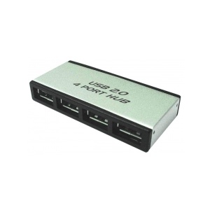 LogiLink USB 2.0 4-port hub with power supply in aluminum UA0003