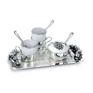 Chinelli Set argintat cafea espresso